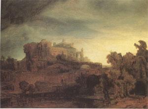 Rembrandt Peale Landscape with a Castle (mk05) France oil painting art